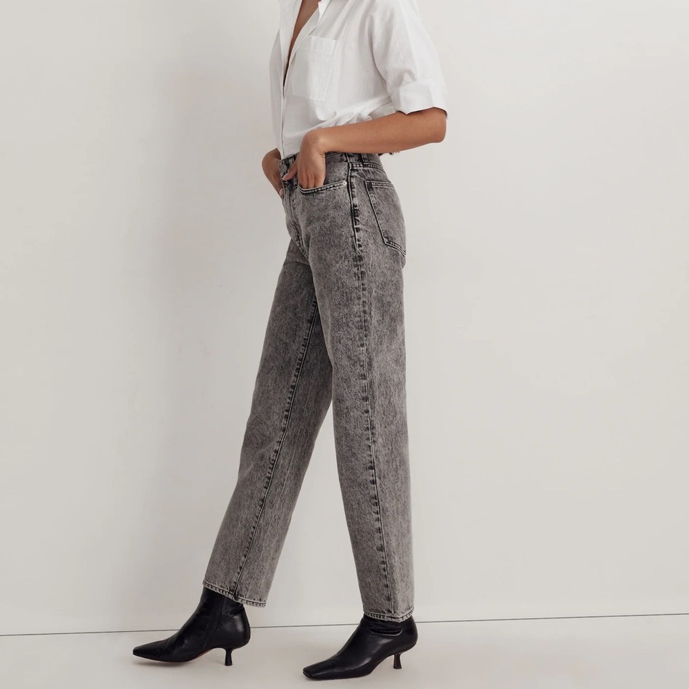 Madewell Gray Straight Leg Jeans